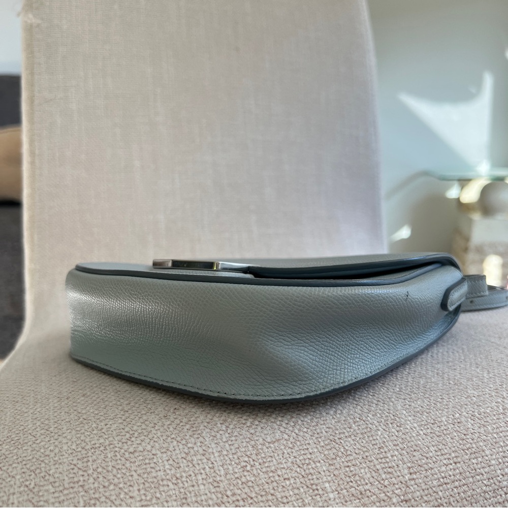 Rare Vintage CELINE Baby Blue Calfskin Trotteur Bag / CELINE Trotteur Bag - Picture 4 of 10